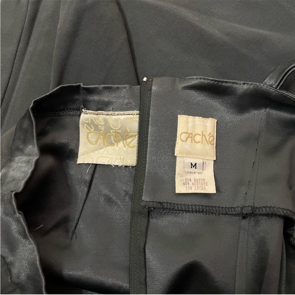 Vintage 90s cache gray skirt set women’s size M - Picture 10 of 11